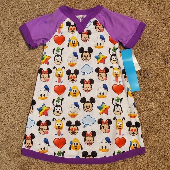 World of Disney Emoji Nightshirt Nightgown 4 - Picture 1 of 6